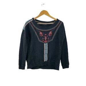 Custo Barcelona‎ Black Sweater Embroidered Details